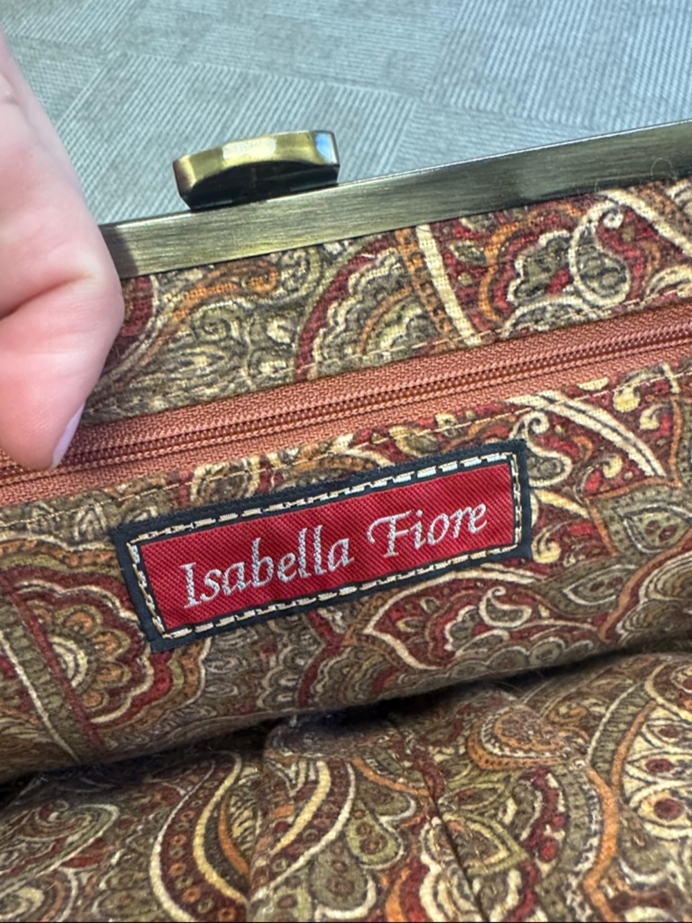 Isabella Fiore Embroidered Suede Handbag - Picture 5 of 7